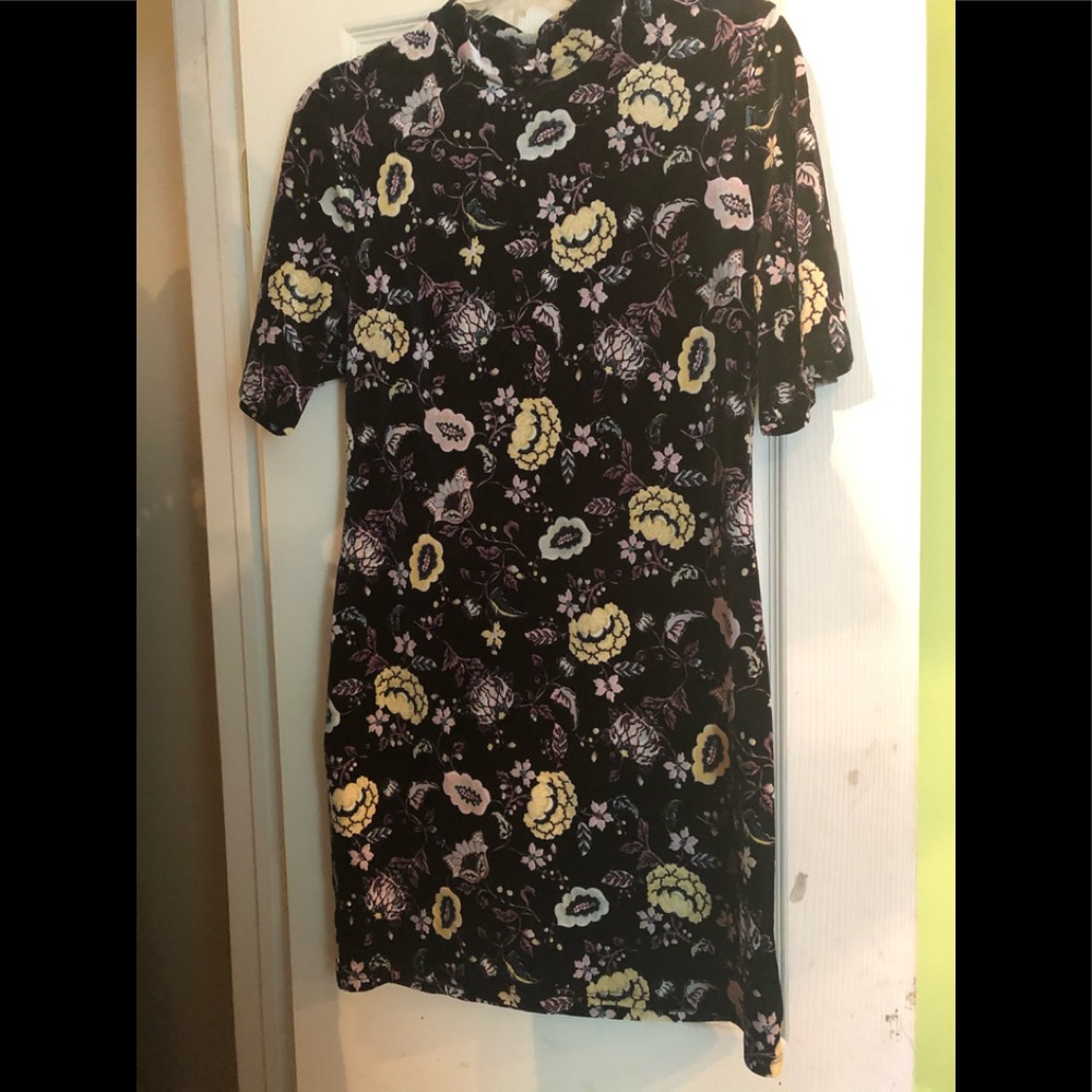 Black floral dress